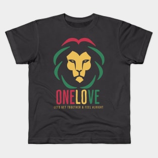 Lion - Legend - One Love - Reggae Music Lover Kids T-Shirt